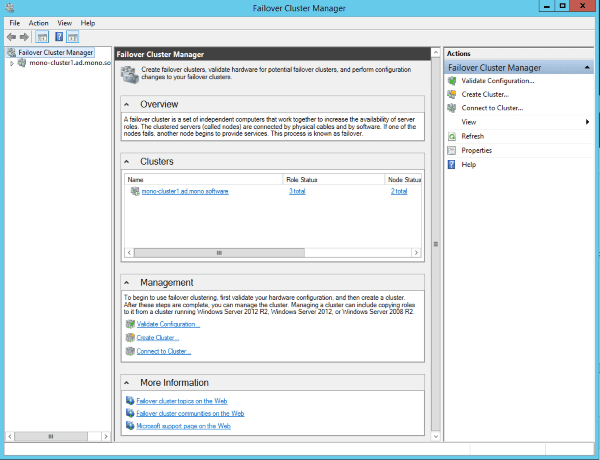 Failover Cluster Manager